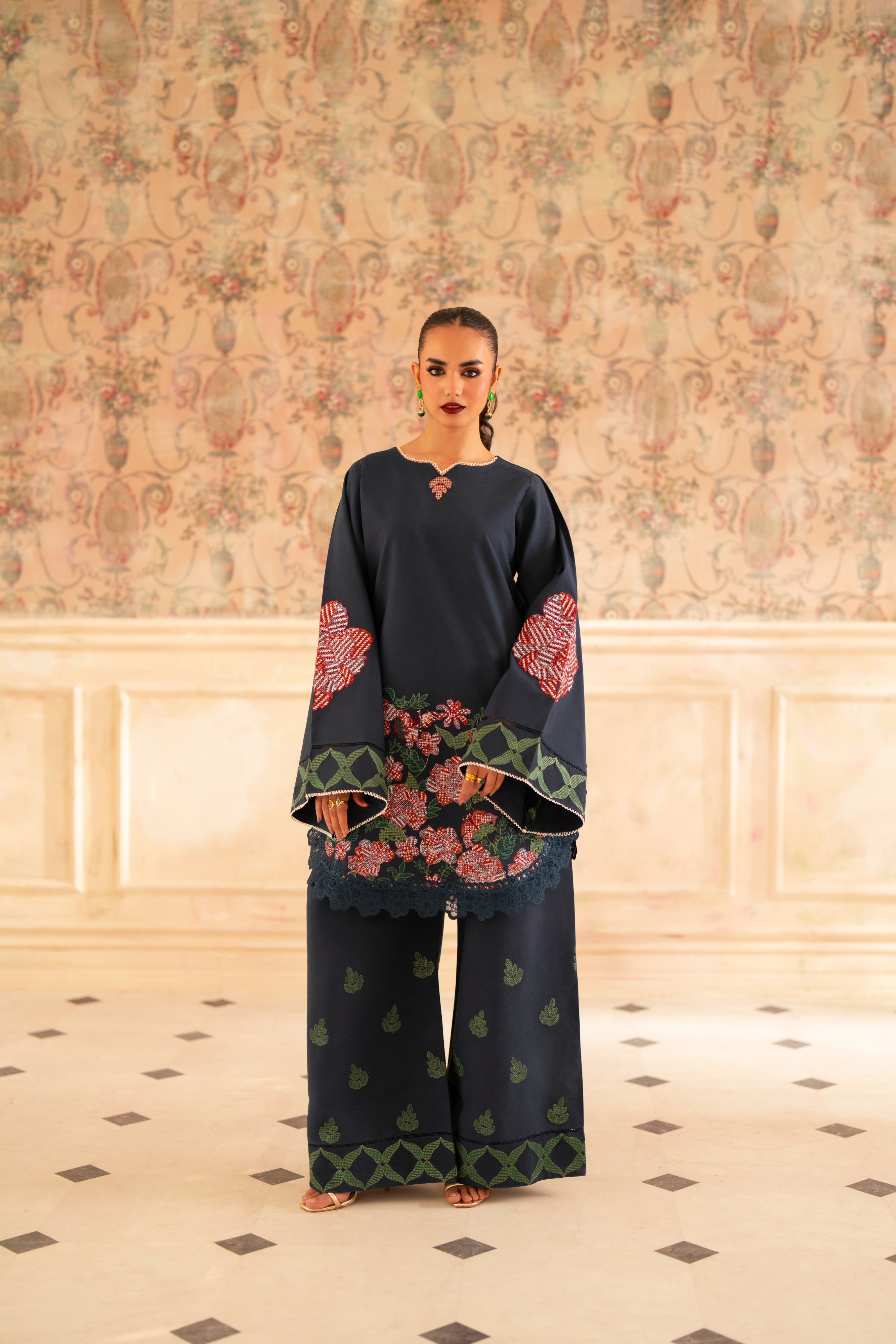 Bluebell - Dark Blue Embroidered 2-Piece RTW | Feyre Pakistan
