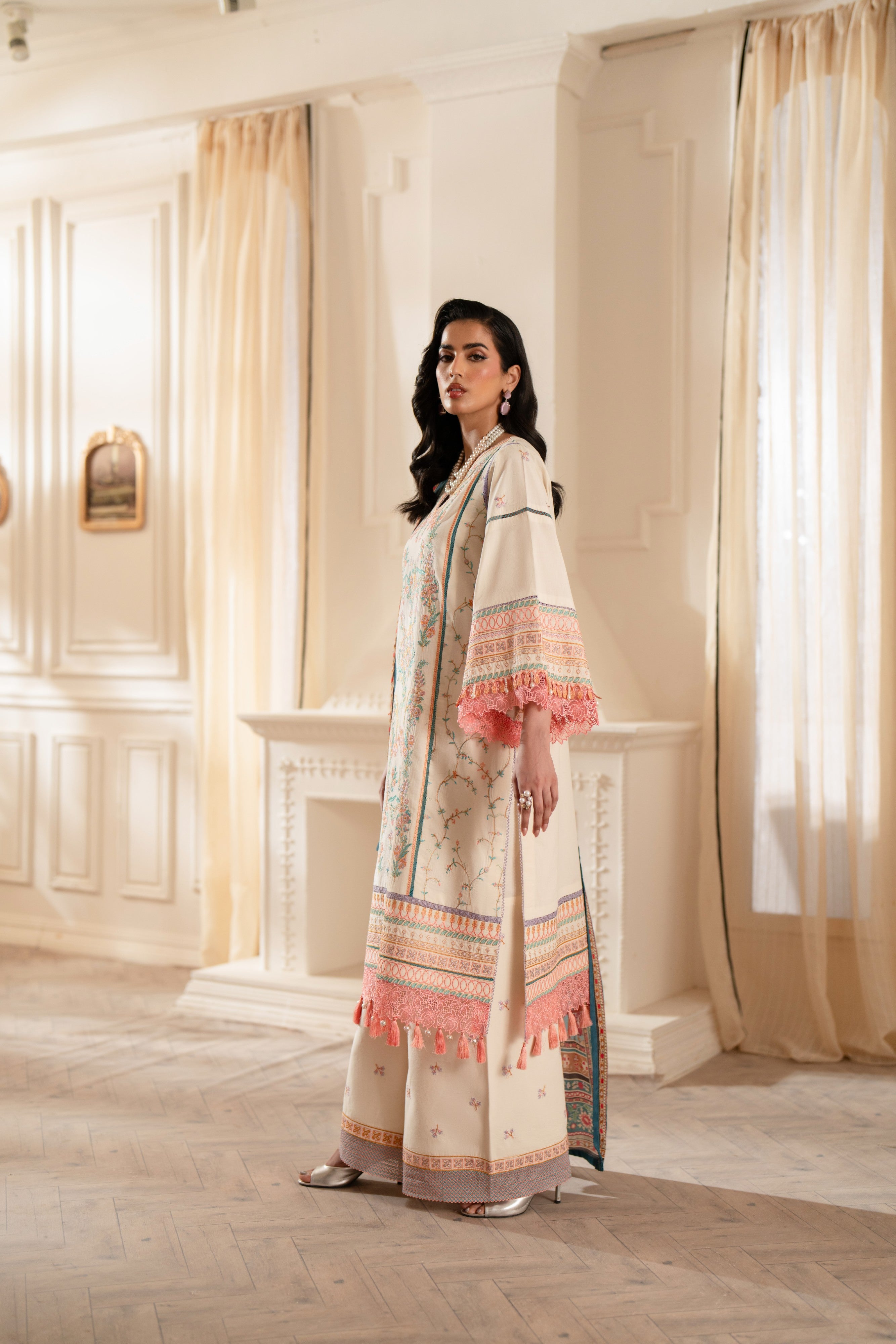 Muguet - Ivory Luxury Lawn Pastel Embroidered 3-Piece | Feyre Pakistan
