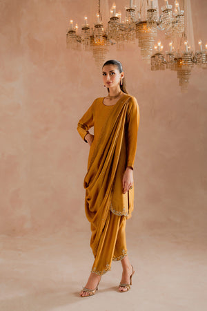 SHAULA - Pure Tissue Silk 3-Piece Hand Embroidered | Feyre Pakistan