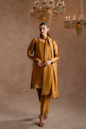 SHAULA - Pure Tissue Silk 3-Piece Hand Embroidered | Feyre Pakistan