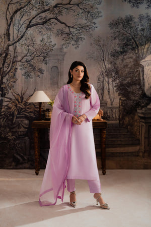 RIGEL - 3-Piece Raw Silk Ada Work Hand Embroidered Dress | Feyre Pakistan