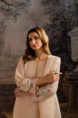 CAPELLA - 3-Piece 60gm Raw Silk Hand Embroidered Festive Wear | Feyre Pakistan