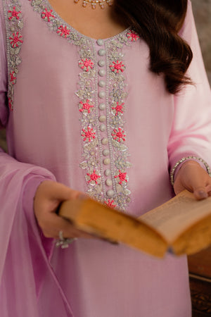 RIGEL - 3-Piece Raw Silk Ada Work Hand Embroidered Dress | Feyre Pakistan