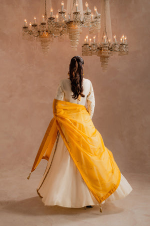 HADAR - Raw Silk Kalidaar Peshwas Hand Embroidered | Feyre Pakistan