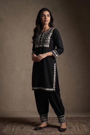 Slate - Hand-Embroidered Chikankari 2 Piece