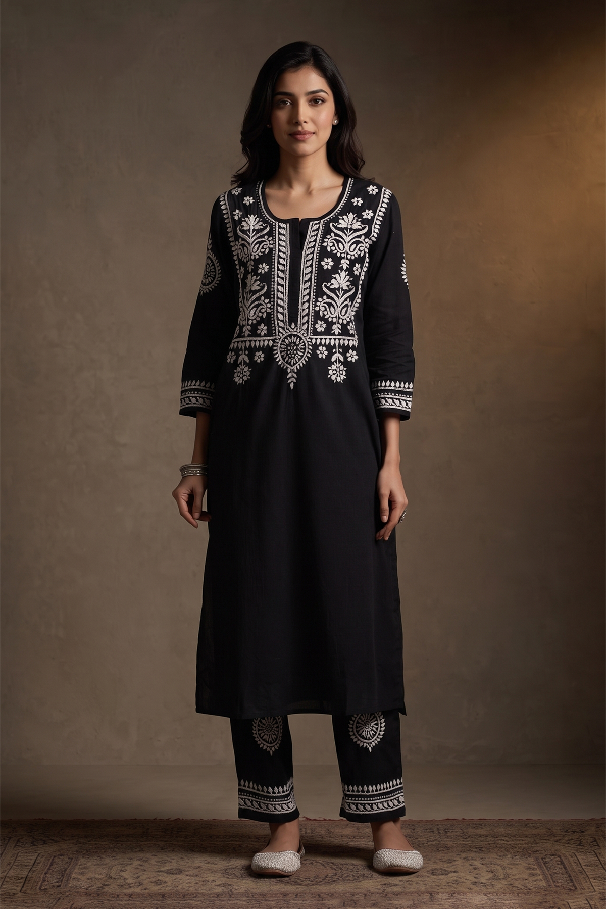 Ember – Hand-Embroidered Chikankari 2 Piece