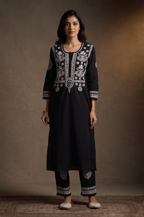 Ember – Hand-Embroidered Chikankari 2 Piece