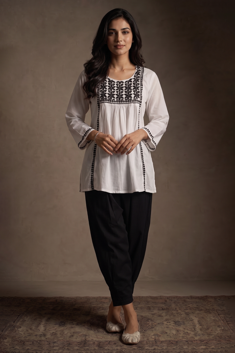 Frost – Hand-Embroidered Chikankari 2 Piece