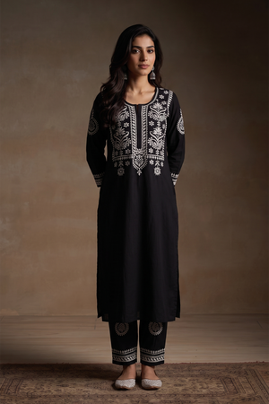 Ember – Hand-Embroidered Chikankari 2 Piece