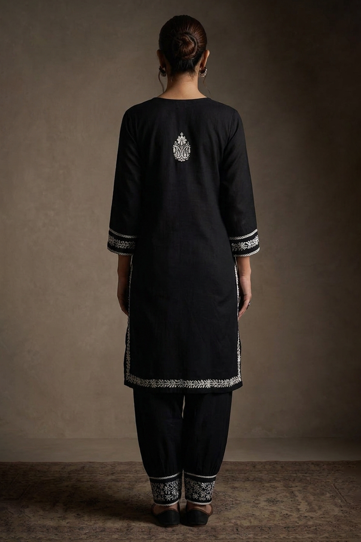 Slate - Hand-Embroidered Chikankari 2 Piece