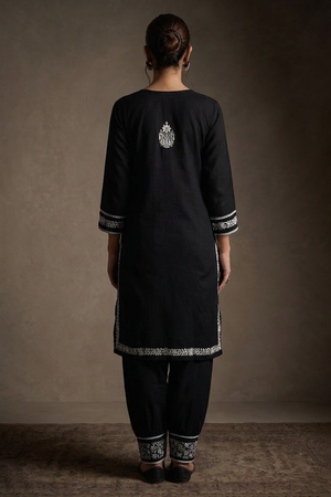 Slate - Hand-Embroidered Chikankari 2 Piece