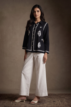 Coal – Hand-Embroidered Chikankari 2 Piece