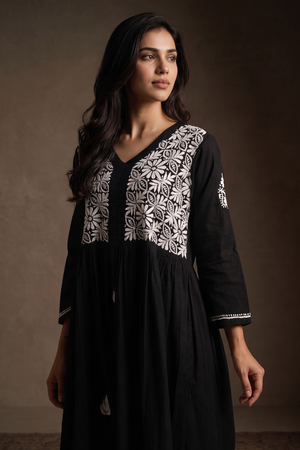 Ash – Hand-Embroidered Chikankari 2 Piece