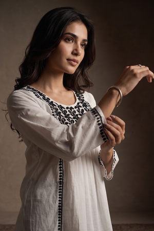 Frost – Hand-Embroidered Chikankari 2 Piece