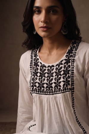 Frost – Hand-Embroidered Chikankari 2 Piece