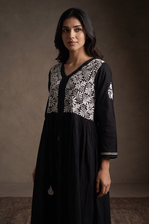 Ash – Hand-Embroidered Chikankari 2 Piece