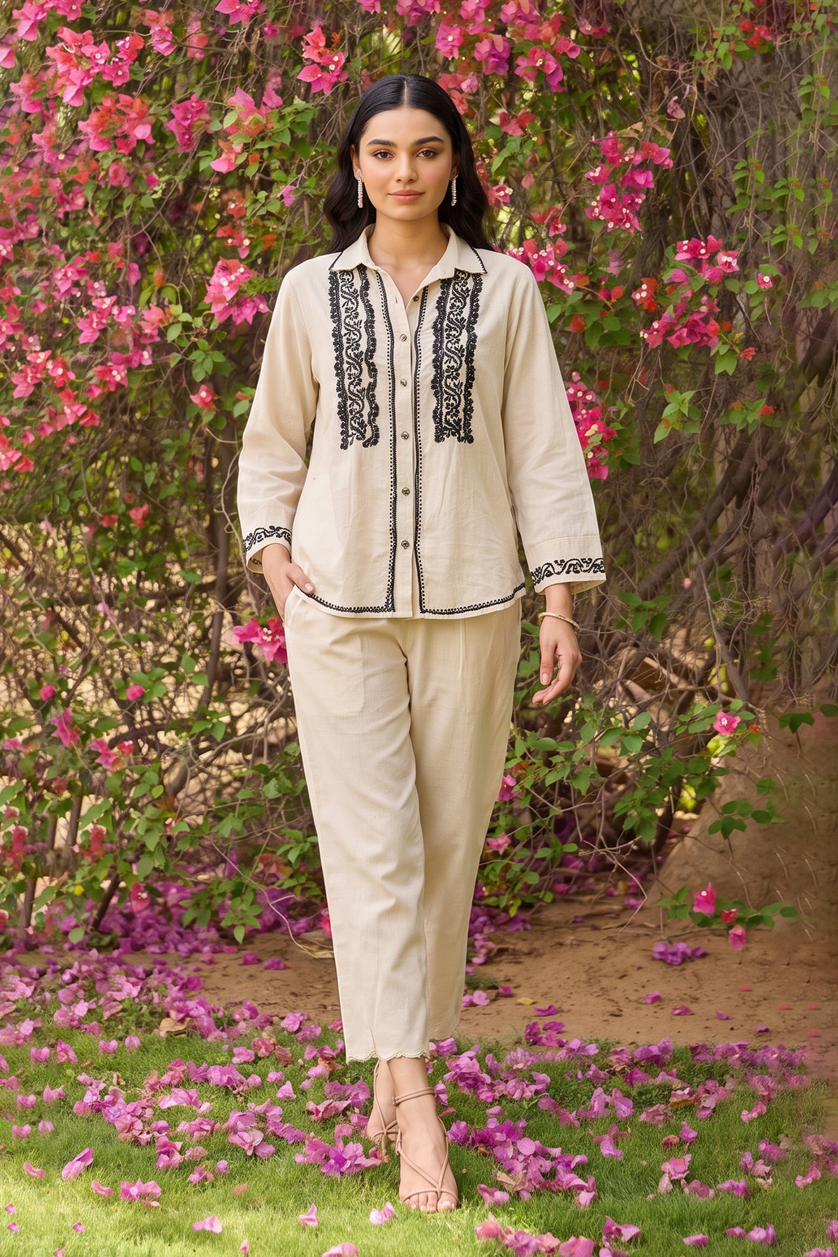 Opal – Hand-Embroidered Chikankari 2 Piece