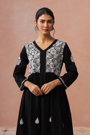 Ash – Hand-Embroidered Chikankari 2 Piece