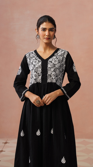 Ash – Hand-Embroidered Chikankari 2 Piece