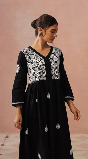 Ash – Hand-Embroidered Chikankari 2 Piece