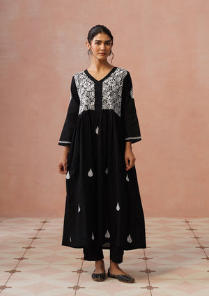 Ash – Hand-Embroidered Chikankari 2 Piece
