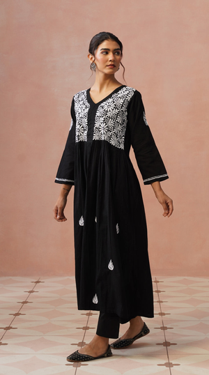 Ash – Hand-Embroidered Chikankari 2 Piece
