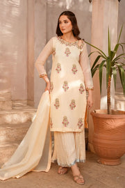 Ivory Dream - 3 Piece Pure Organza