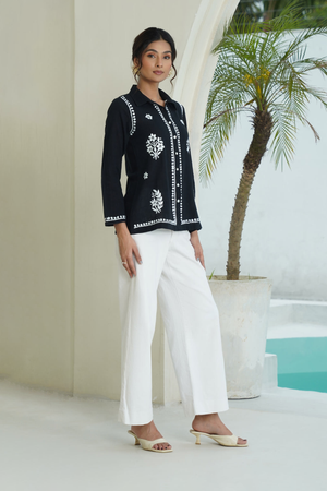 Coal – Hand-Embroidered Chikankari 2 Piece