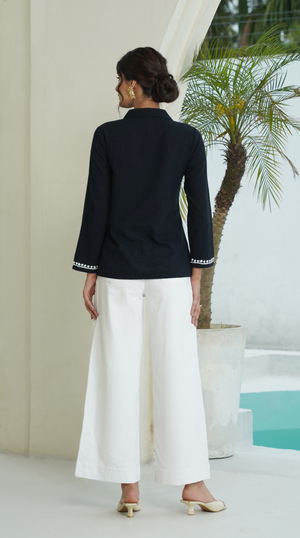 Coal – Hand-Embroidered Chikankari 2 Piece