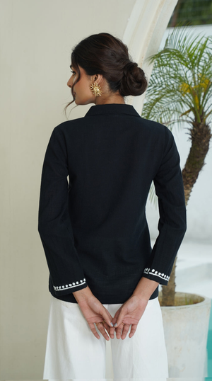 Coal – Hand-Embroidered Chikankari 2 Piece