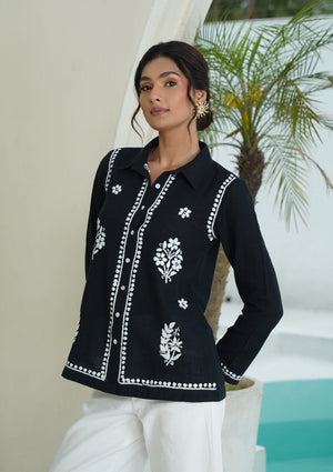 Coal – Hand-Embroidered Chikankari 2 Piece