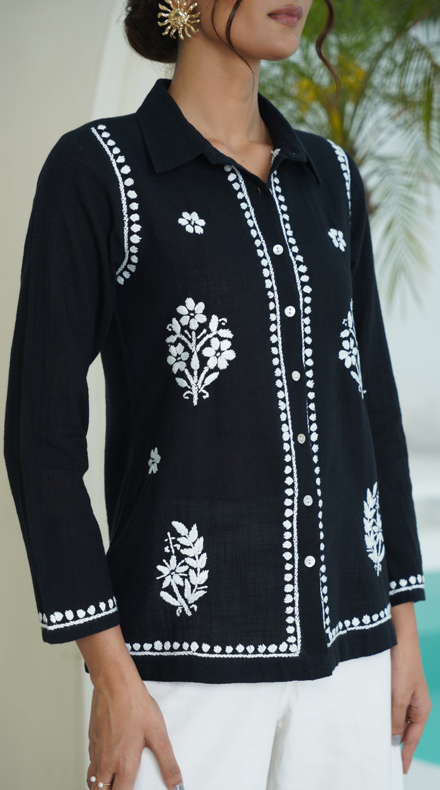 Coal – Hand-Embroidered Chikankari 2 Piece