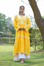 Suraj Mukhi - Hand Embroidered Chikankari