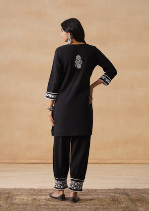 Slate - Hand-Embroidered Chikankari 2 Piece