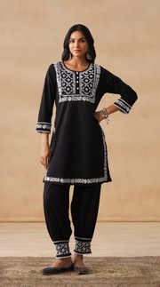 Slate - Hand-Embroidered Chikankari 2 Piece