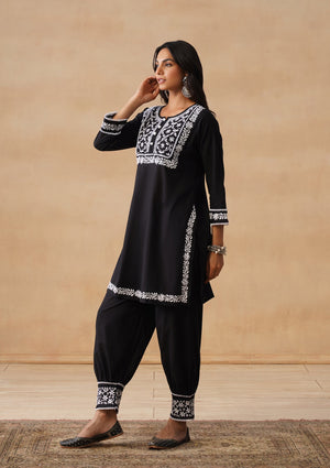Slate - Hand-Embroidered Chikankari 2 Piece
