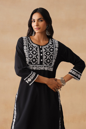 Slate - Hand-Embroidered Chikankari 2 Piece
