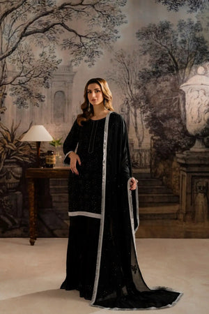 AYLA BLACK- 3 Piece Gharara Set Feyre