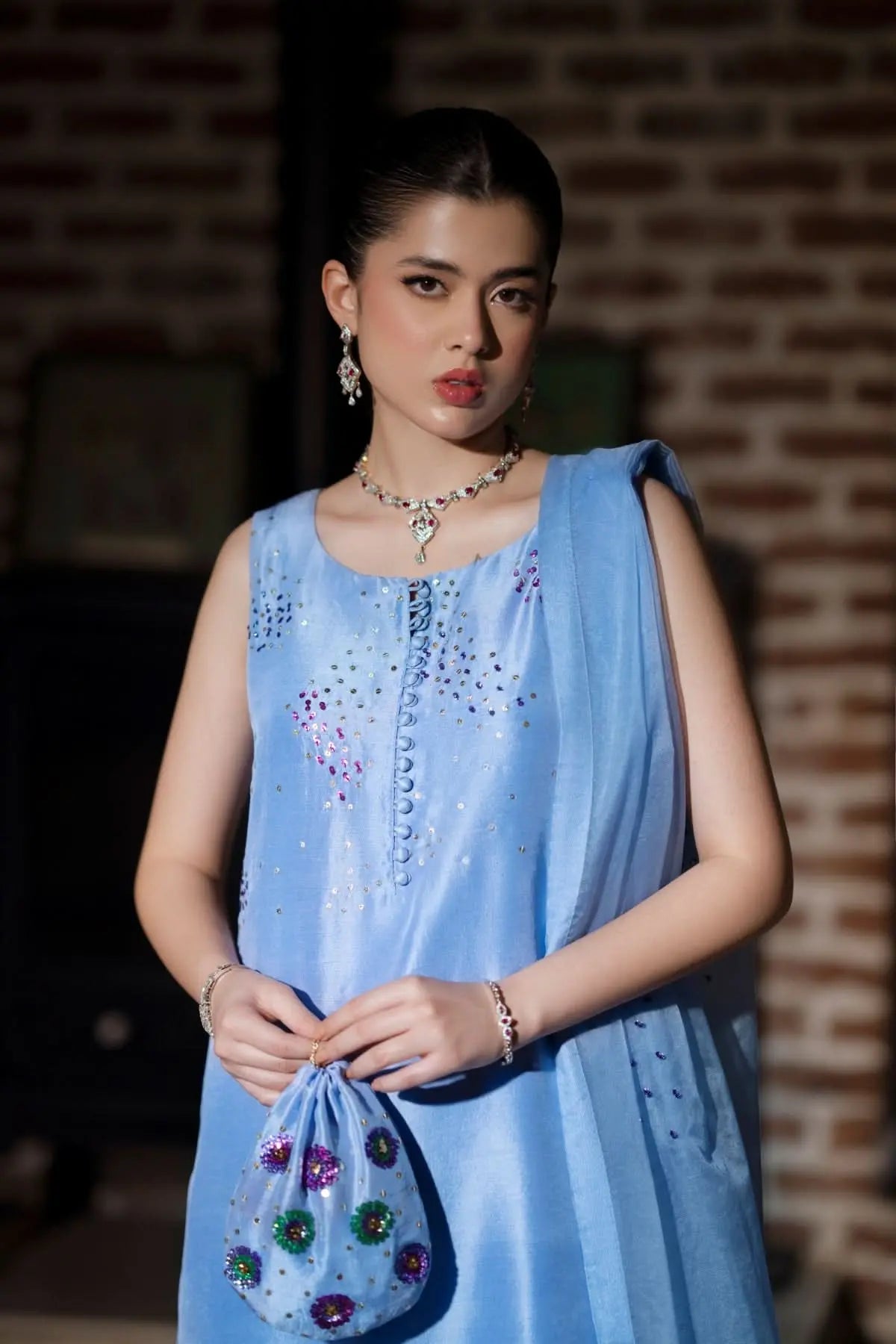 Azure - 3 Piece Pure Raw Silk Feyre