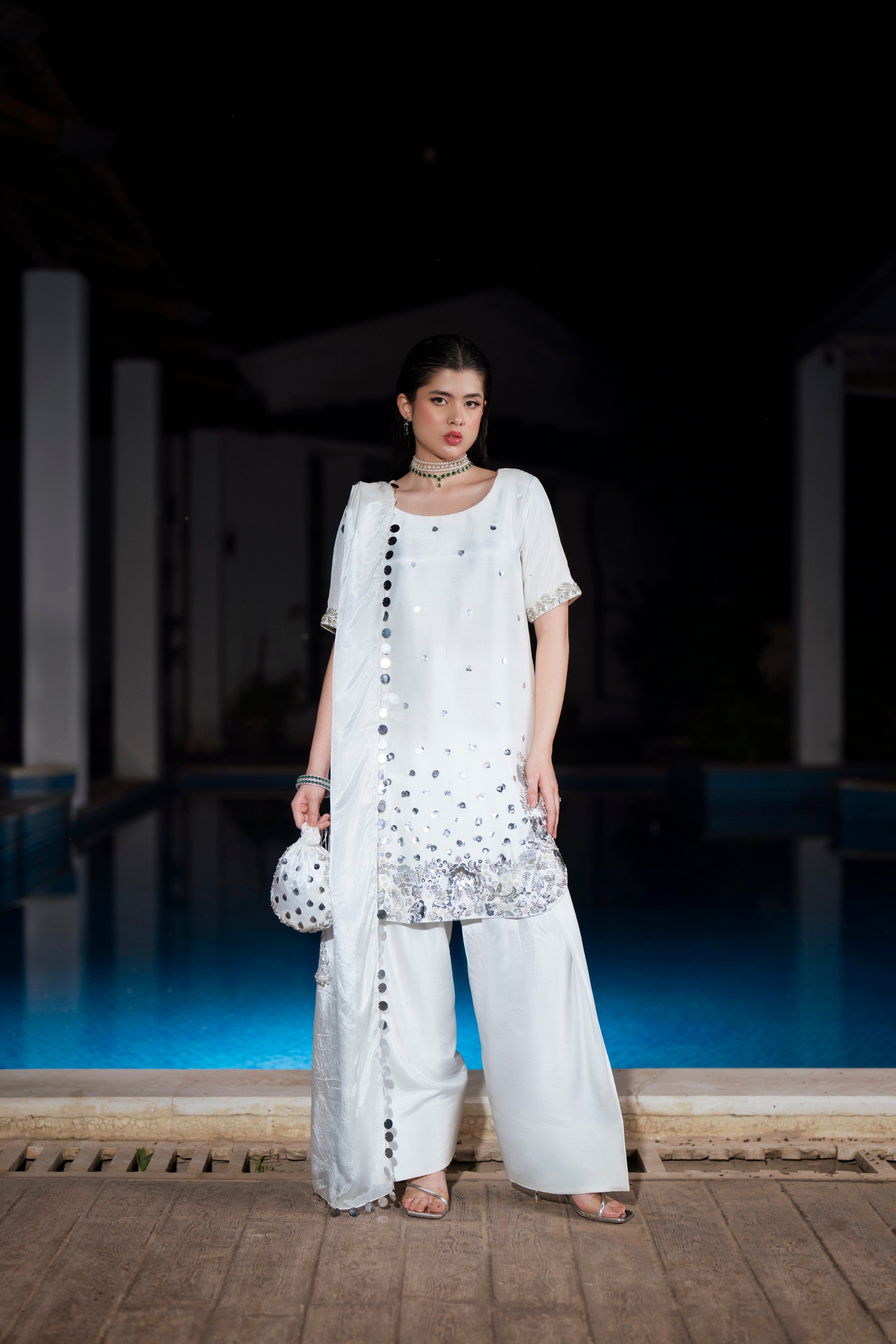 Pearl - 3 Piece Pure Raw Silk