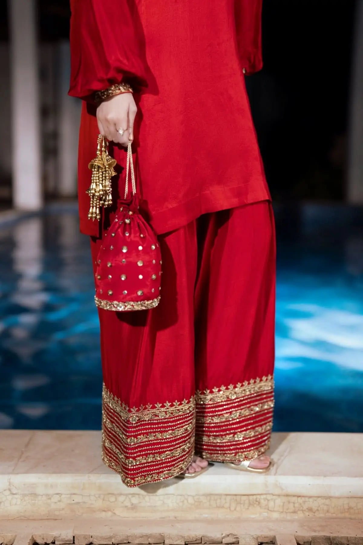 Crimson - 3 Piece Pure Raw Silk Feyre