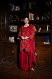 Wine - 3 Piece Pure Raw Silk