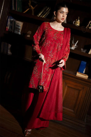 Wine - 3 Piece Pure Raw Silk Feyre