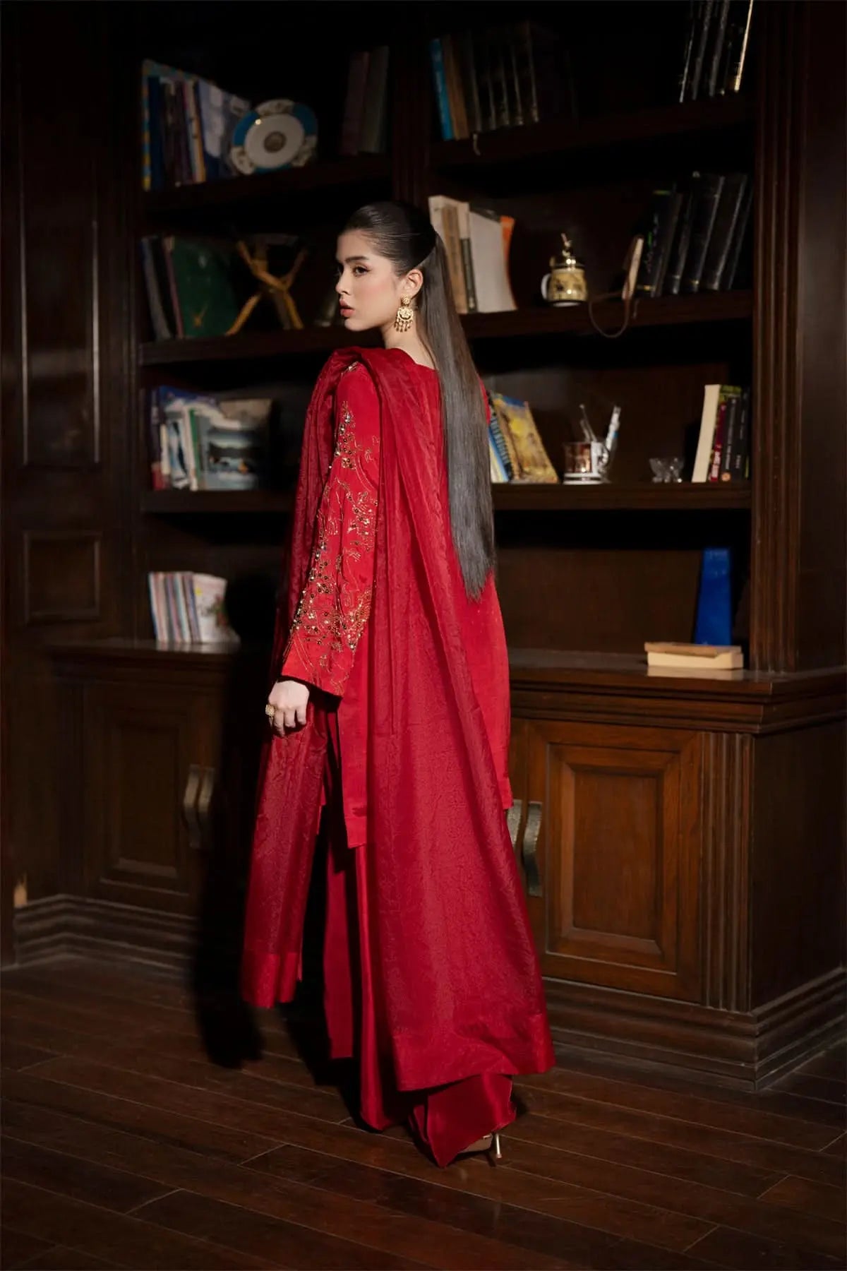 Wine - 3 Piece Pure Raw Silk Feyre