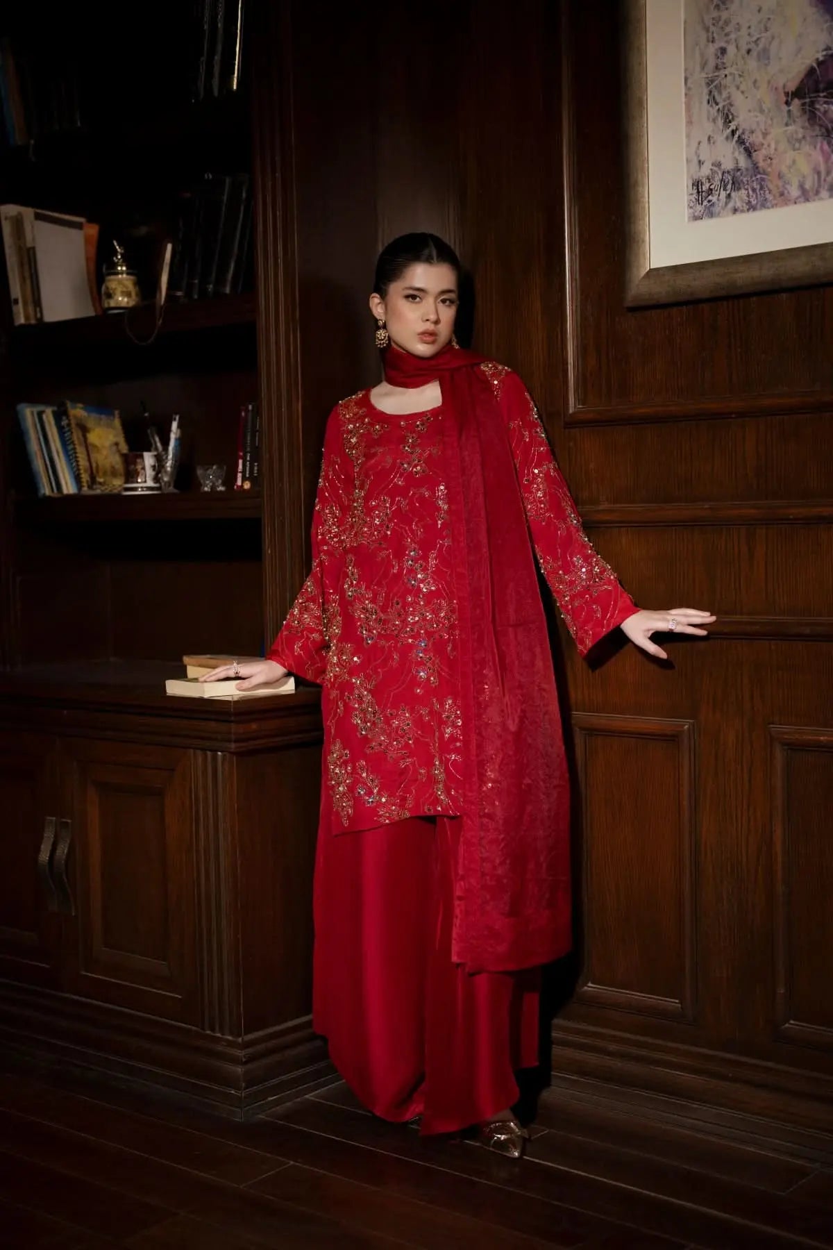 Wine - 3 Piece Pure Raw Silk Feyre