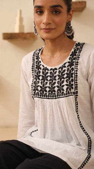 Frost – Hand-Embroidered Chikankari 2 Piece