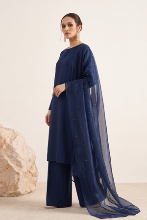 Indigo – 3 Piece Sheesha Silk Set