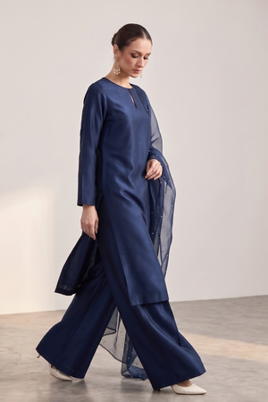 Indigo – 3 Piece Sheesha Silk Set