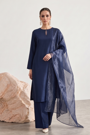 Indigo – 3 Piece Sheesha Silk Set