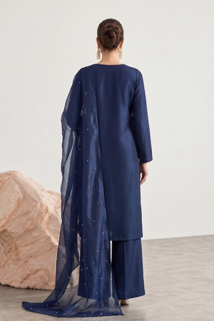Indigo – 3 Piece Sheesha Silk Set